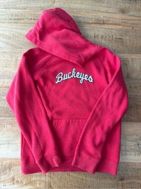 Homage Buckeyes Youth Red Hooded Pullover Sweatshirt